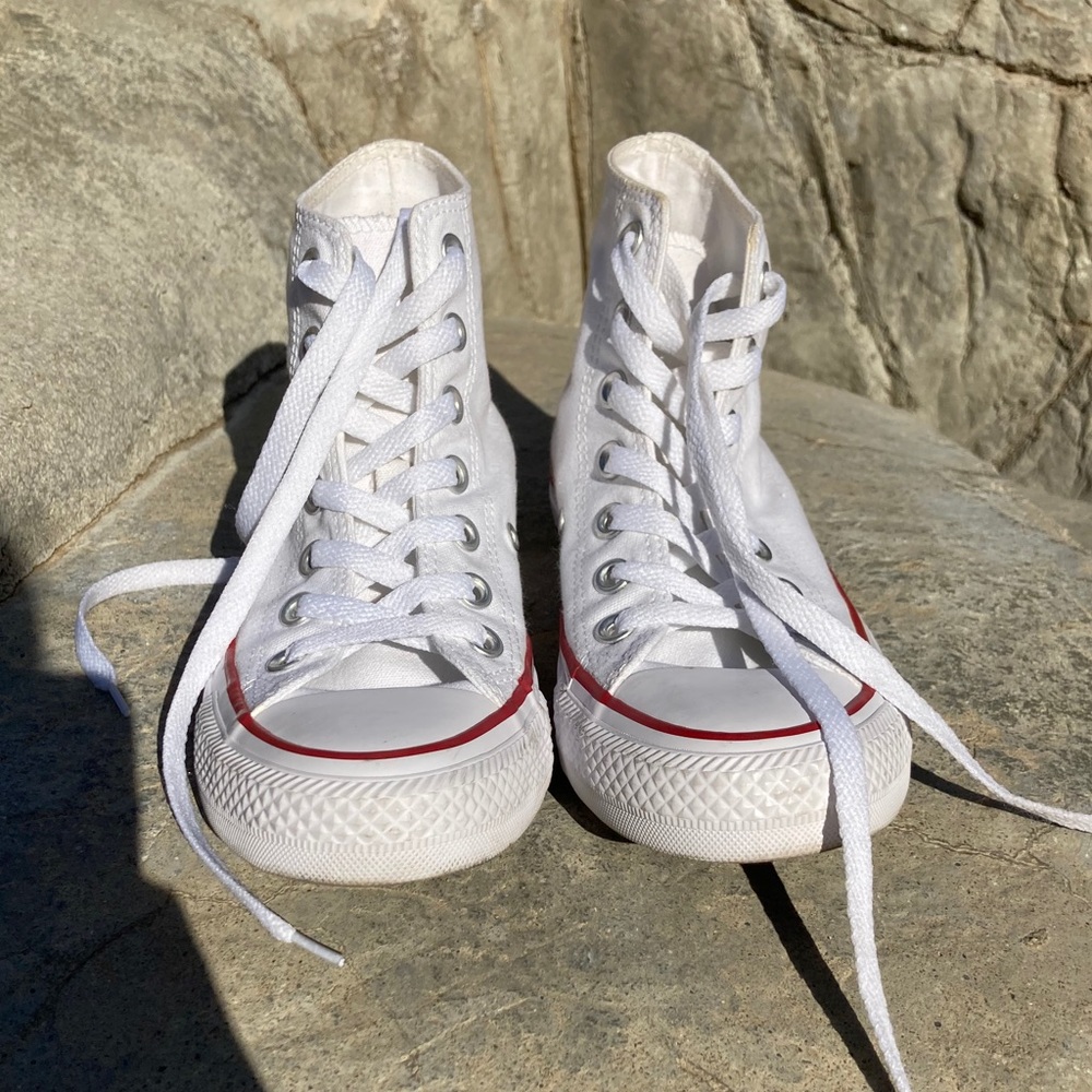 White Hightop Converse